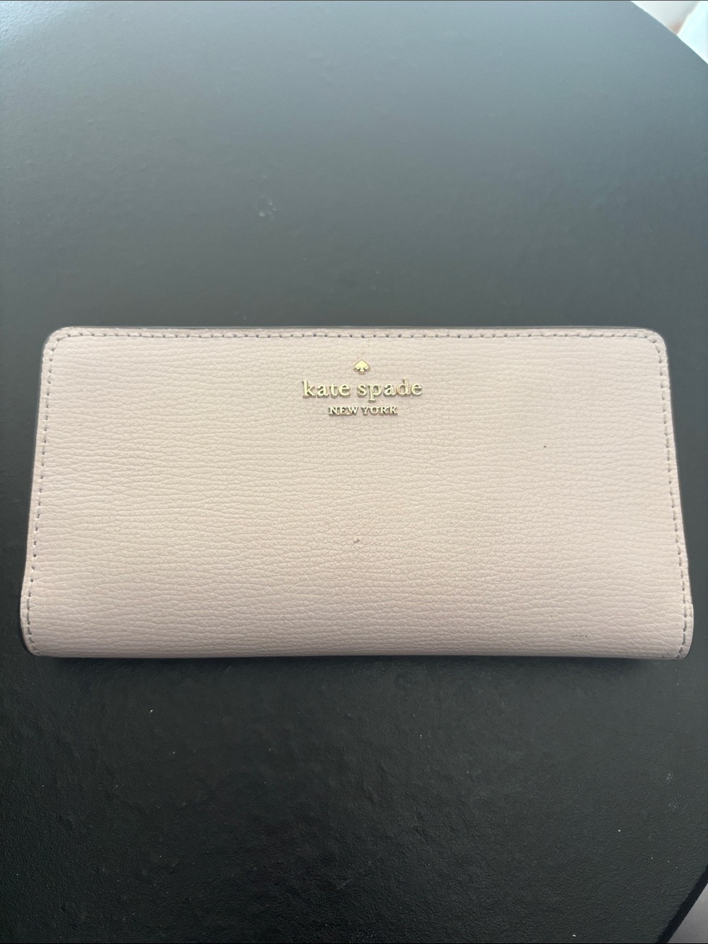 kate spade large slim bifold wallet lavender with gold